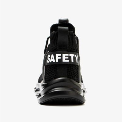 Respirant embout d'acier chaussures de sécurité : chaussures de travail légères et confortables