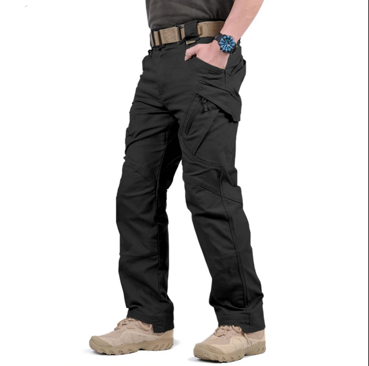 Pantalon cargo homme : pantalon imperméable avec poche militaire