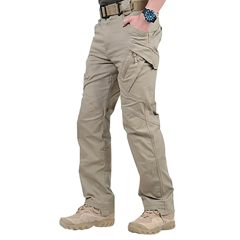 Pantalon cargo homme : pantalon imperméable avec poche militaire